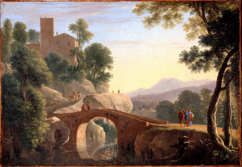 Van Swanevelt, Herman - Italian Landscape with Bridge