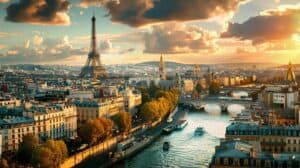 "Iconic French Buildings Collage"
