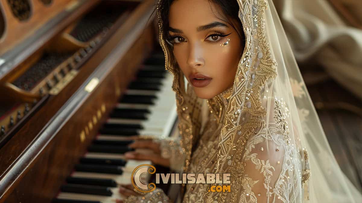 artandall Real photo of a beautiful Syrian girl wearing a Stunning Traditional Syrian Wedding Dress 13.10.2024