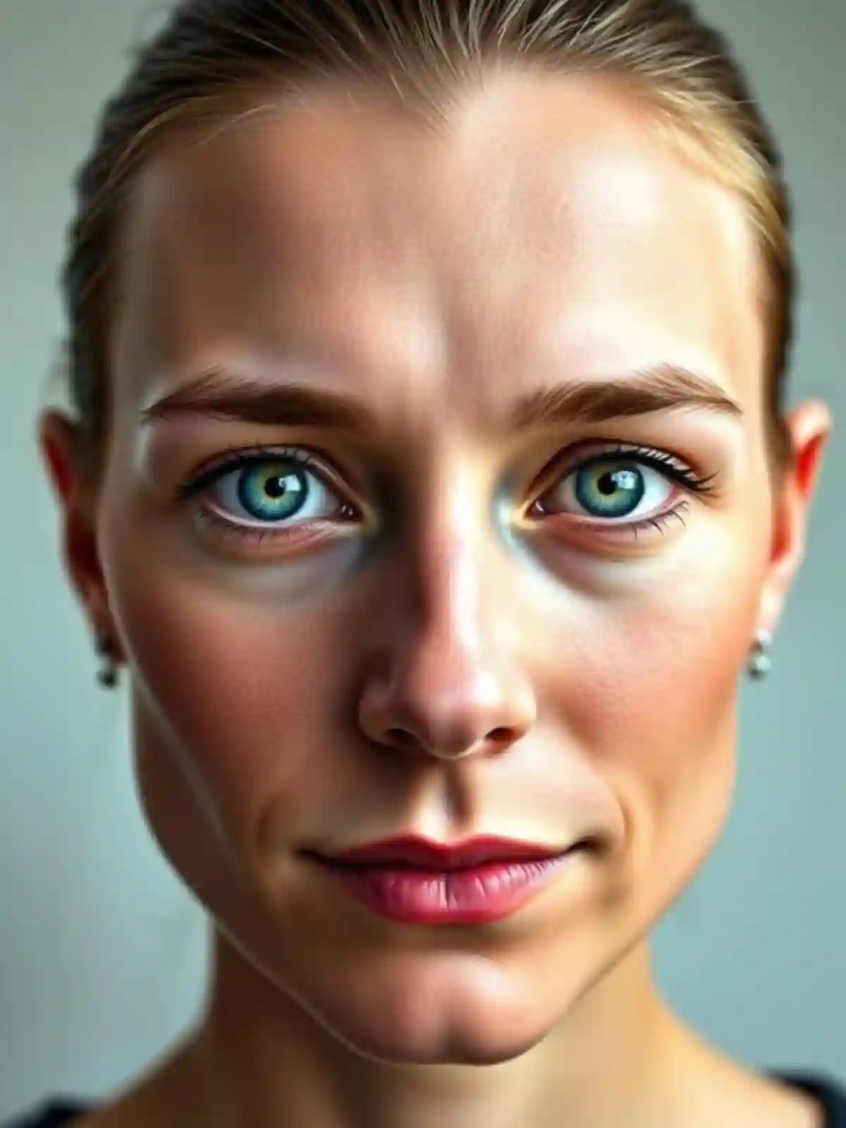 Close-up of a German individual with high cheekbones, a straight nose, and a strong square jaw, showcasing distinctive German facial features such as blue or green eyes and a pointed chin Close-up of a German individual with high cheekbones, a straight nose, and a strong square jaw, showcasing distinctive German facial features such as blue or green eyes and a pointed chin