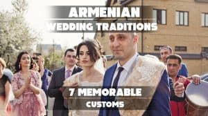 A vibrant collage showcasing an Armenian wedding, featuring traditional attire, cultural rituals, and joyful celebrations.