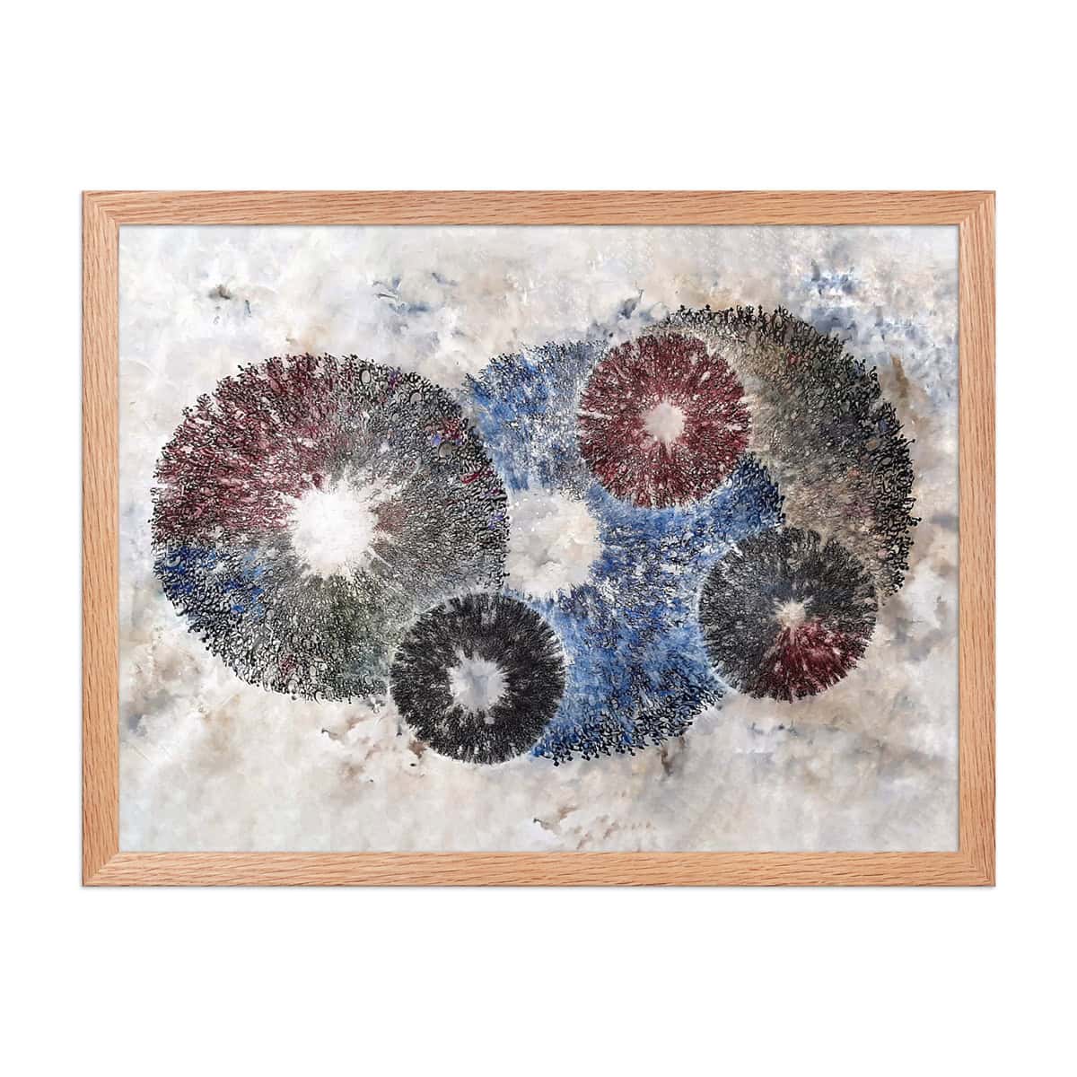 Saeed Khooyeh.Framed photo paper poster Cosmic Script. 24.2.2025
