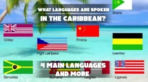 Map showing main languages spoken in the Caribbean region