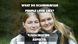 A group of Scandinavian people smiling outdoors, showcasing typical Nordic features such as fair skin, light hair, and blue eyes.