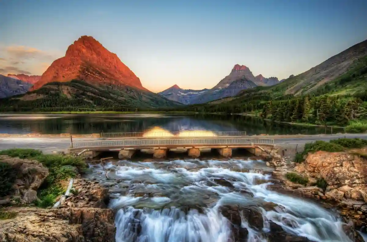 The Edge of Glacier National Park at Sunrise The Edge of Glacier National Park at Sunrise
