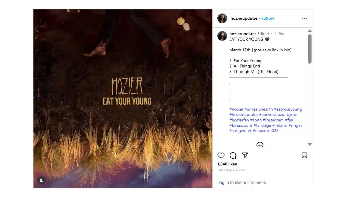 "Eat Your Young" – Hozier "Eat Your Young" – Hozier