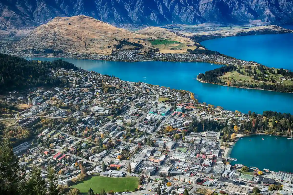 Aerial View of Queenstown by the bay- Top 10 Summer Vacation Destinations in the World Aerial View of Queenstown by the bay- Top 10 Summer Vacation Destinations in the World
