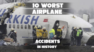 Airplane crash wreckage symbolizing tragic air disasters