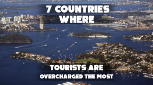 World map highlighting tourist overcharge hotspots