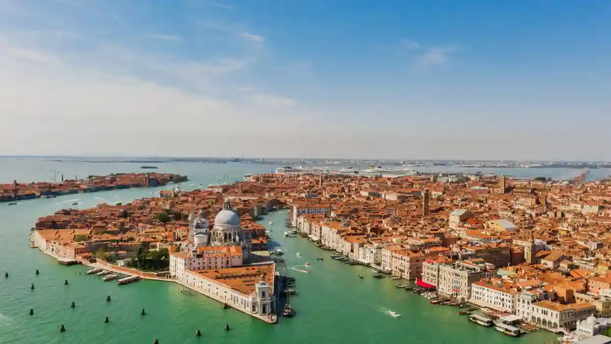 Aerial shot of Venice city and Grand Canal Aerial shot of Venice city and Grand Canal