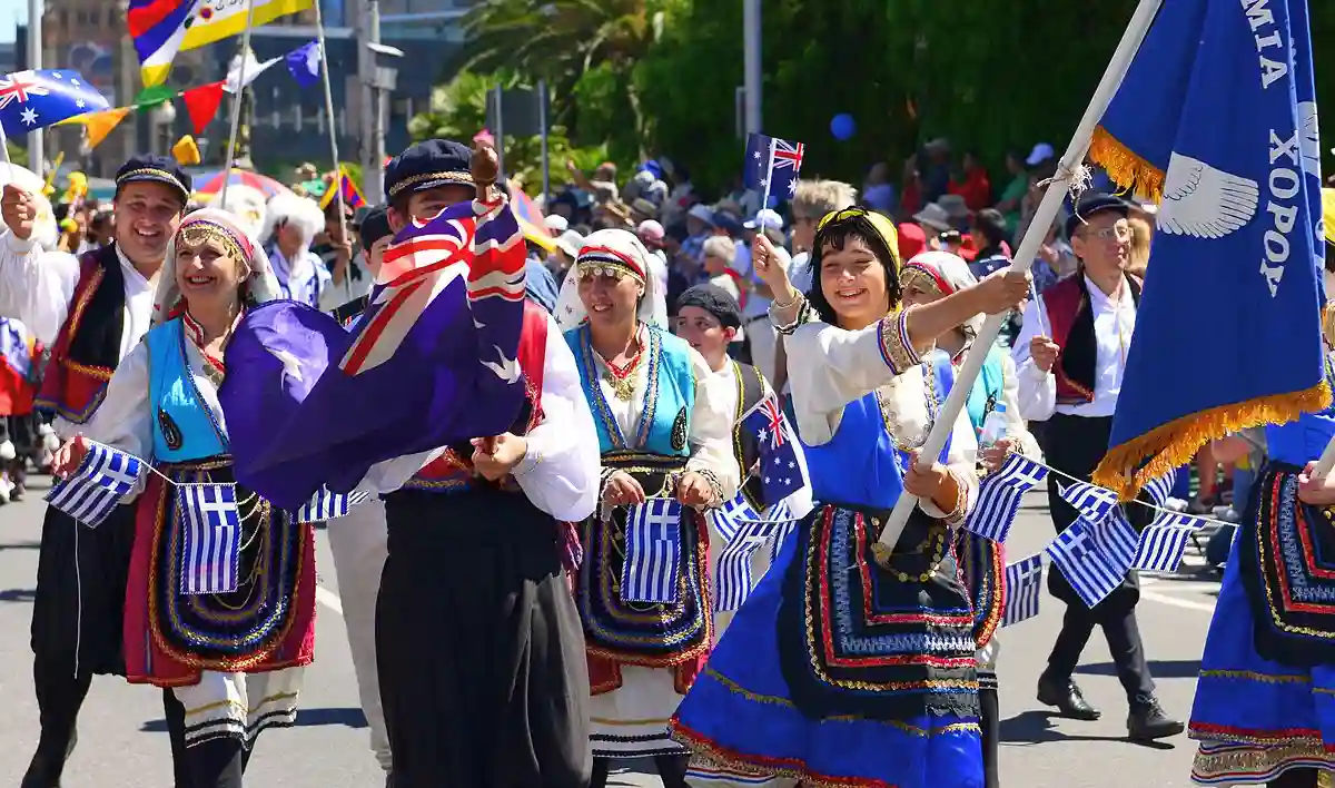 Australia Day parade in Melbourne with Greek Australians- The World's 10 Happiest Countries Australia Day parade in Melbourne with Greek Australians- The World's 10 Happiest Countries