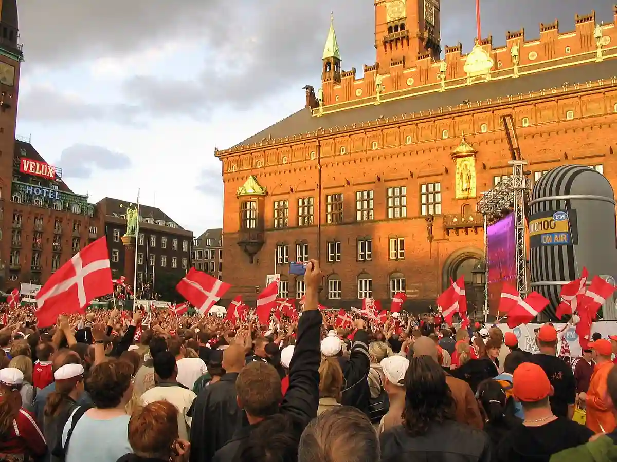 People gathered in Copenhagen, Denmark People gathered in Copenhagen, Denmark
