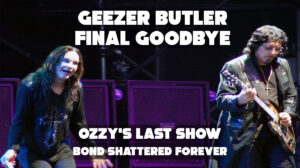 Geezer Butler tribute to Ozzy Osbourne during final Black Sabbath concert, recalling their lifelong bond and emotional farewell.