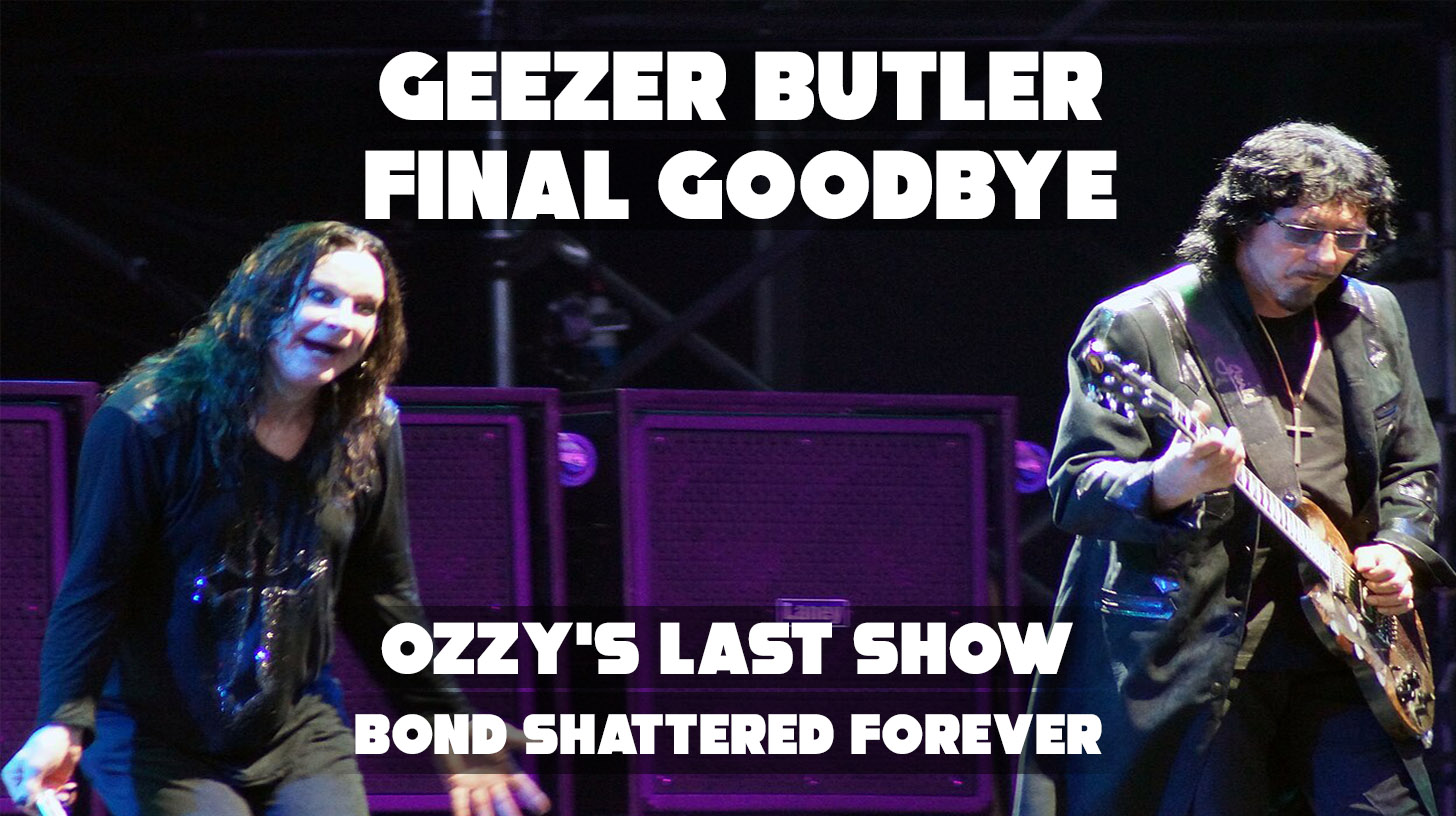 Geezer Butler tribute to Ozzy Osbourne during final Black Sabbath concert, recalling their lifelong bond and emotional farewell.