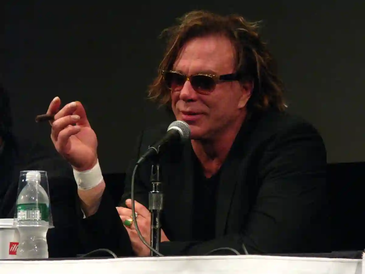 a photograph of Mickey Rourke a photograph of Mickey Rourke