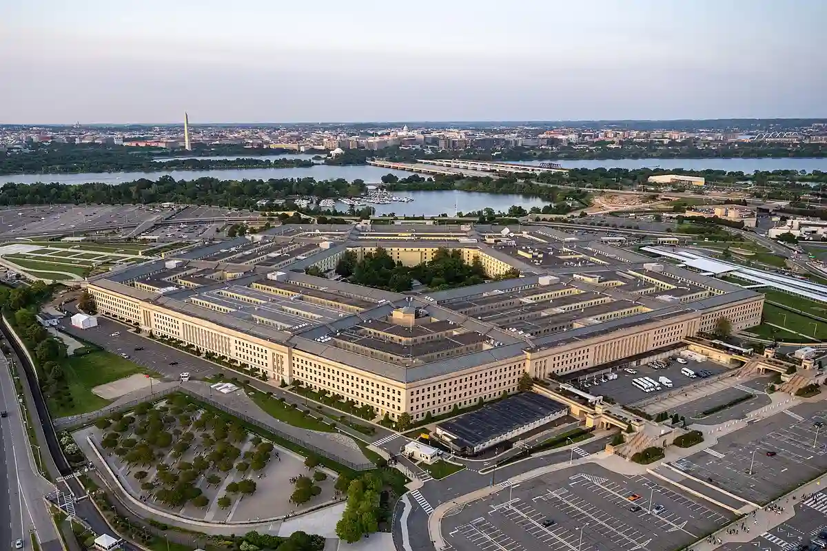 An aerial view of the Pentagon, Washington, D.C. An aerial view of the Pentagon, Washington, D.C.