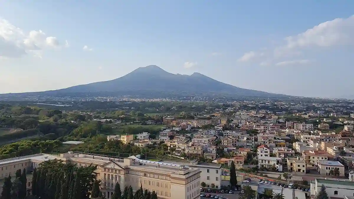 Aerial view of Pompeii, Italy Aerial view of Pompeii, Italy