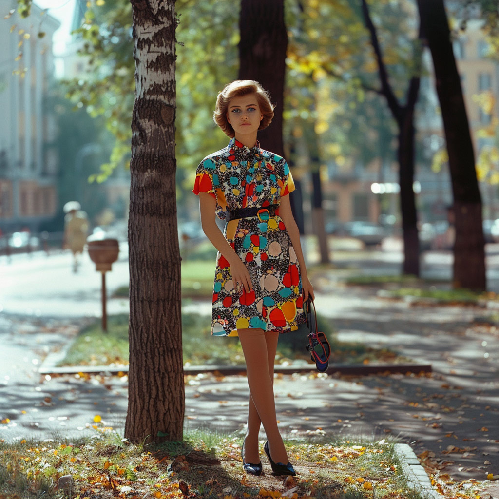 Russian woman in 1960 vintage 14
