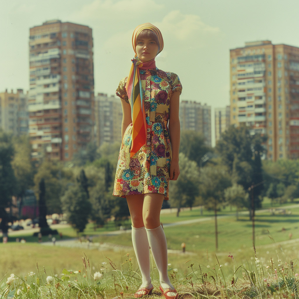 Russian woman in 1960 vintage 15