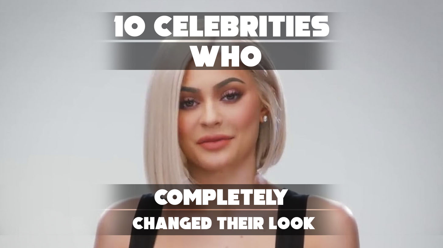 Collage of 10 celebrities showcasing their dramatic style transformations.
