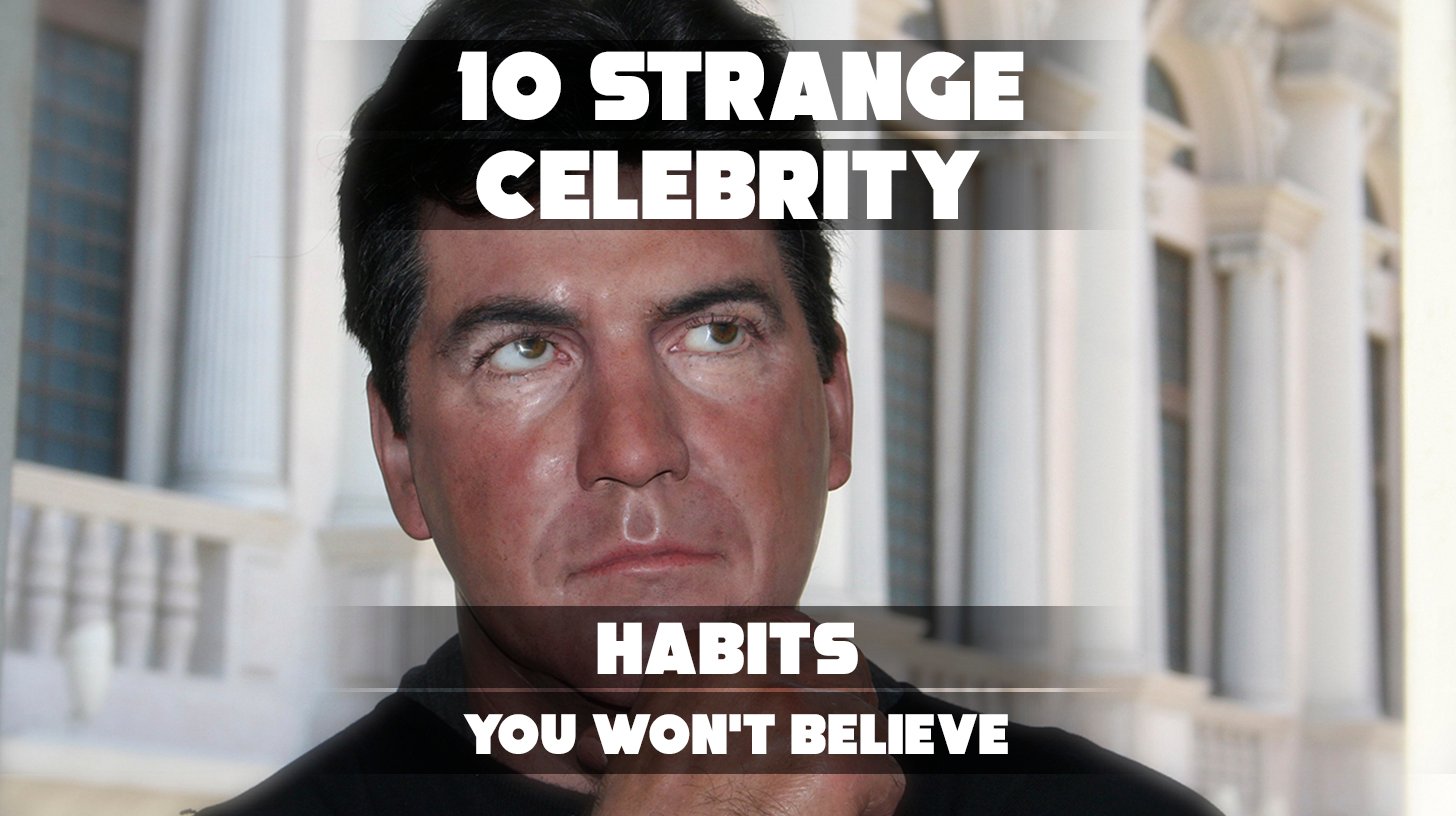 Famous celebrities engaging in unusual daily habits.