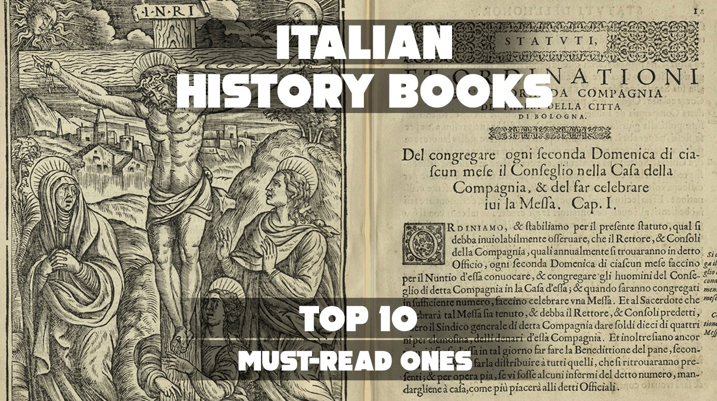 Cover image for "Italian History Books: Top 10 Must-Read Ones" social post.