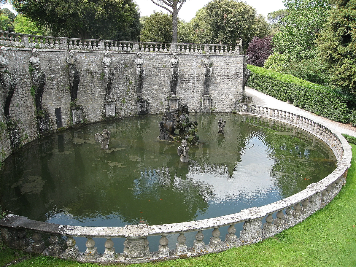 The Pegasus Fountain in Villa Lante Bagnaia 27.7.2025