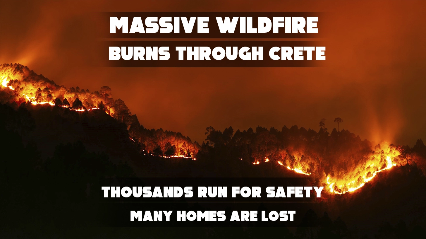 Wildfire on Greek Island of Crete