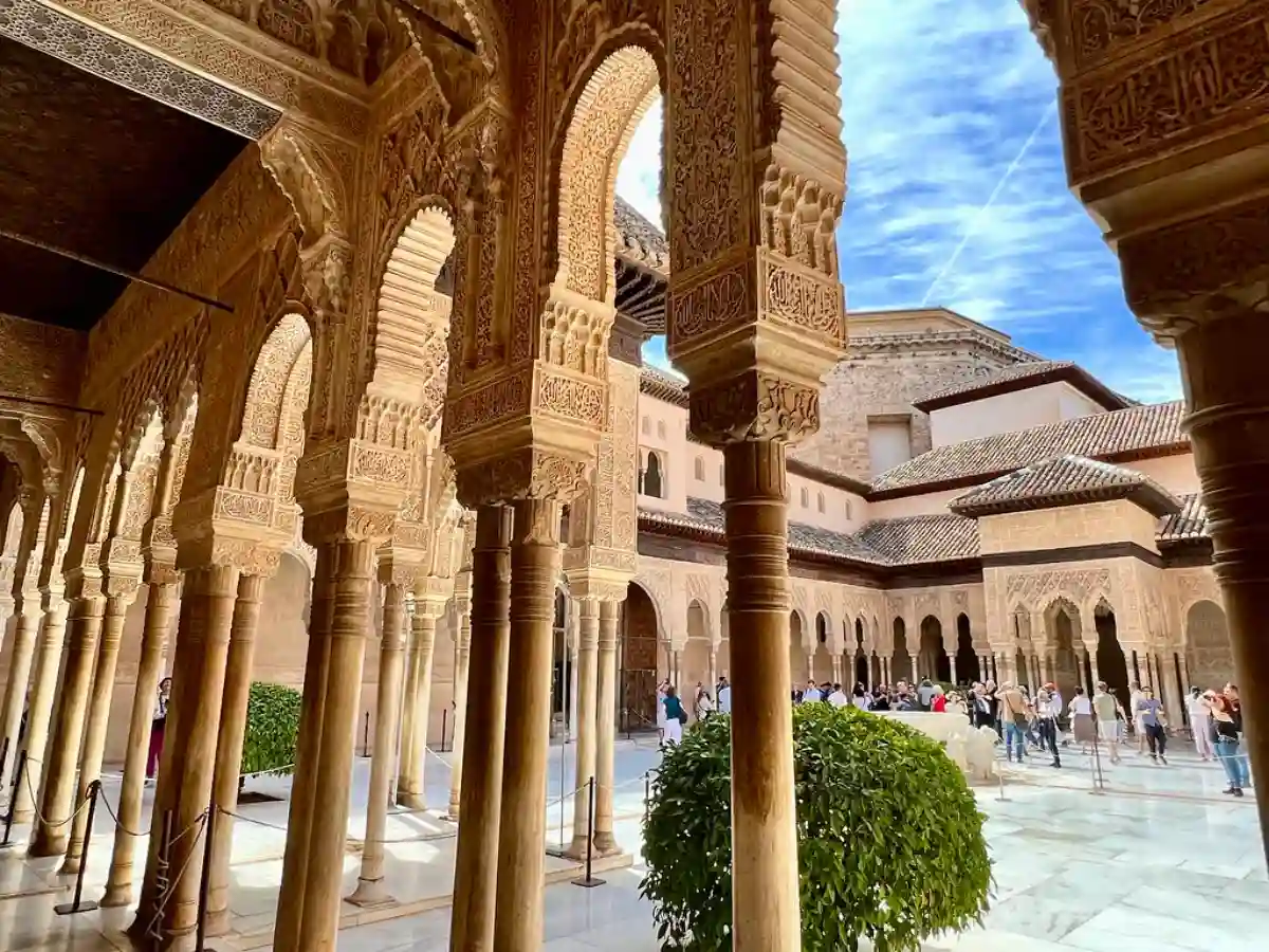 The majestic Alhambra palace in Granada, with intricate Islamic architecture, lush gardens, and scenic mountain views. The majestic Alhambra palace in Granada, with intricate Islamic architecture, lush gardens, and scenic mountain views.