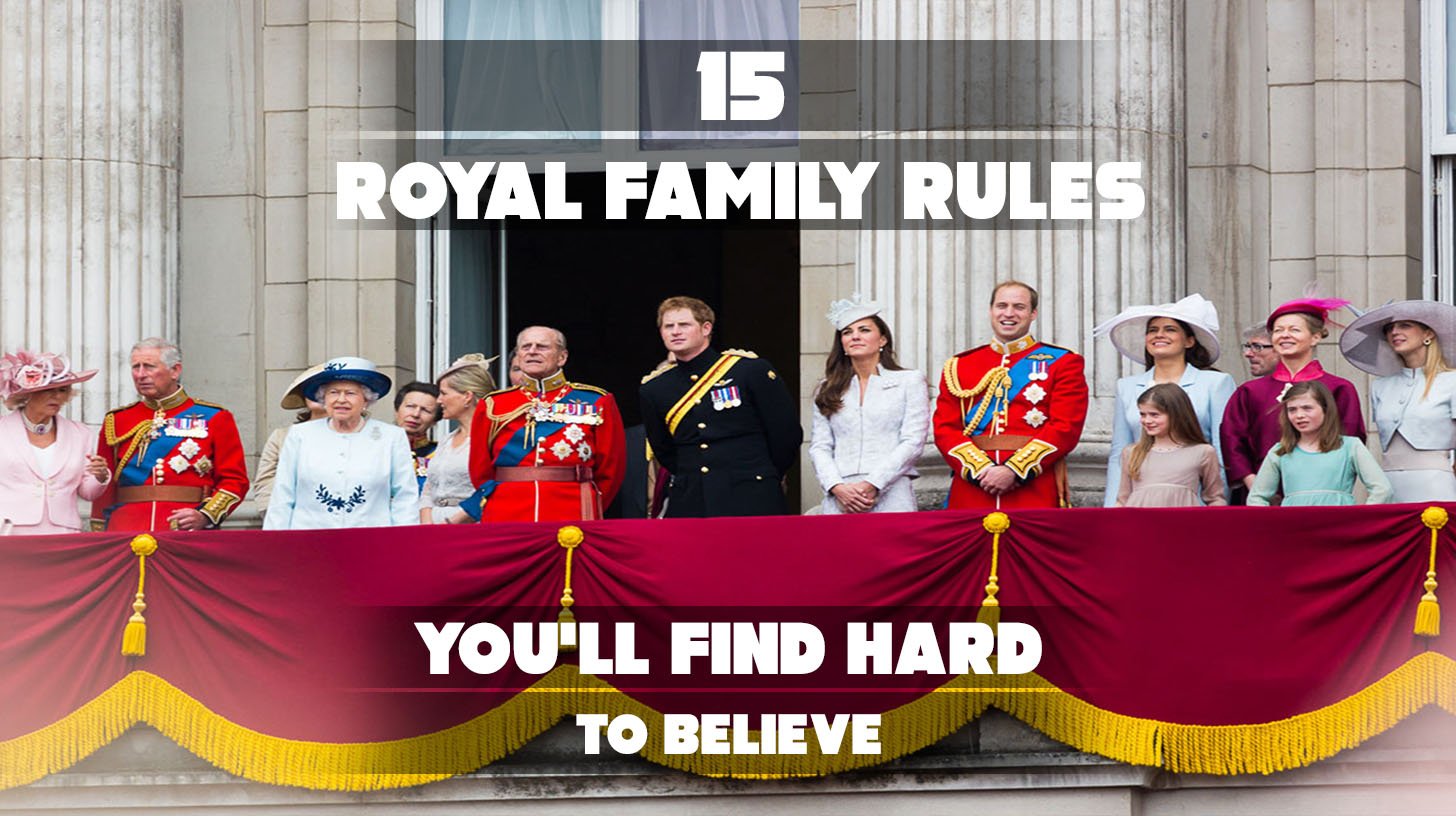A formal royal event showcasing traditional royal family rules in action.