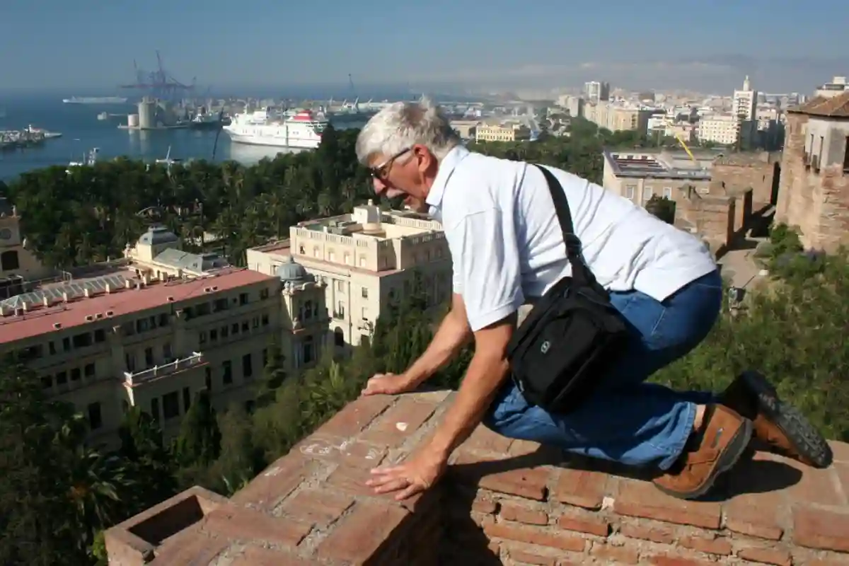 the image shows fear of height the image shows fear of height
