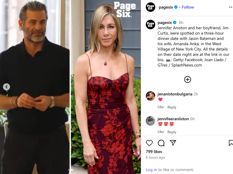 Jennifer Aniston and her new boyfriend, Jim Curtis Jennifer Aniston and her new boyfriend, Jim Curtis