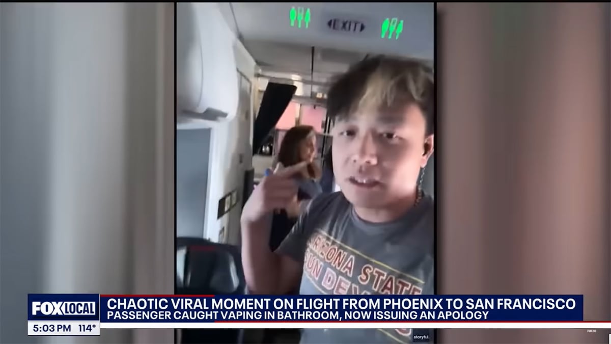 Flight Attendant Catches Influencer Vaping 10.08.2025