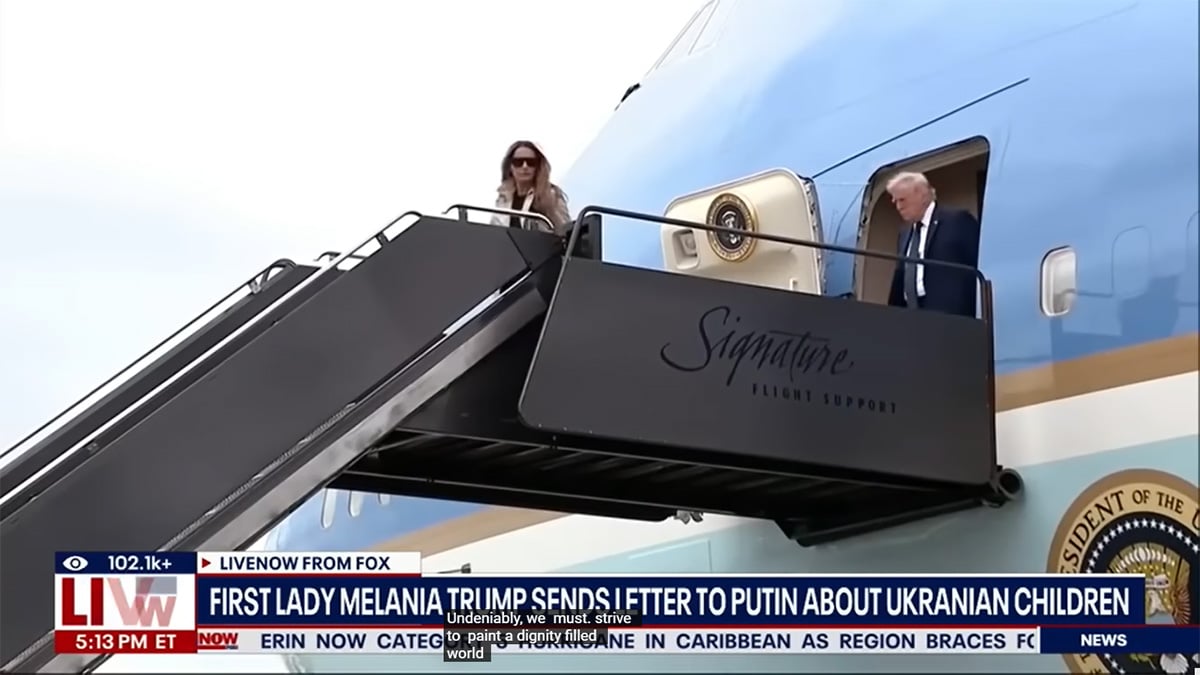 Melania Trump letter 18.08.2025 1