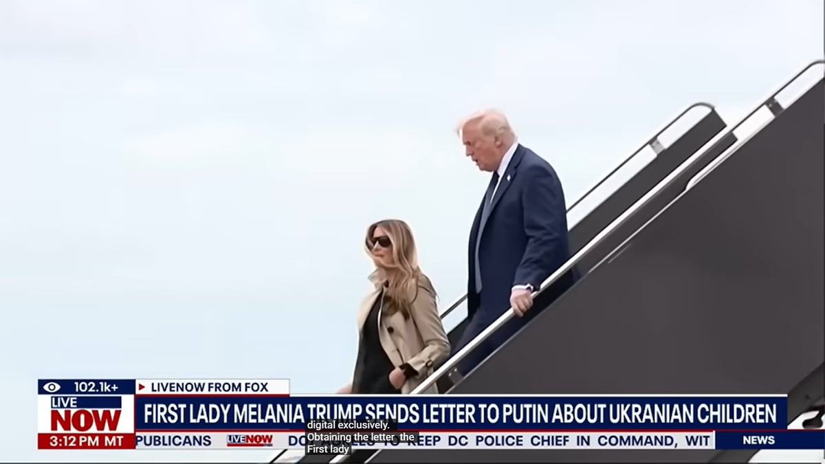 Melania Trump letter 18.08.2025