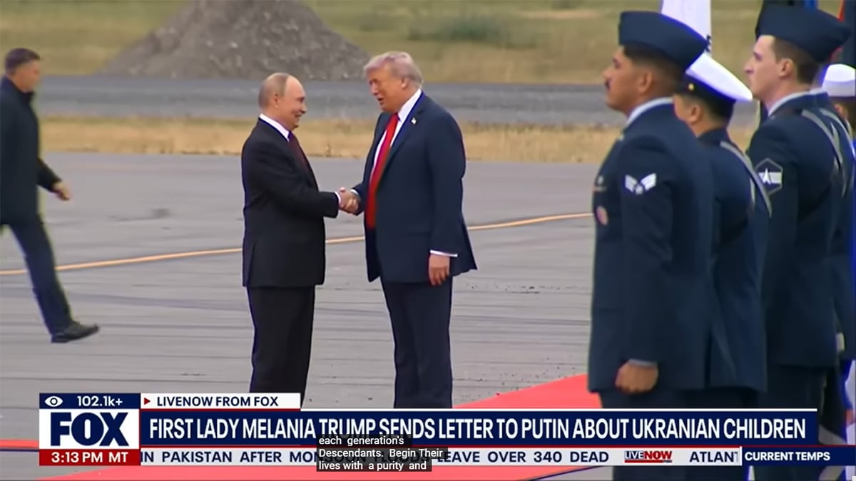 Melania Trump letter. 18.08.2025