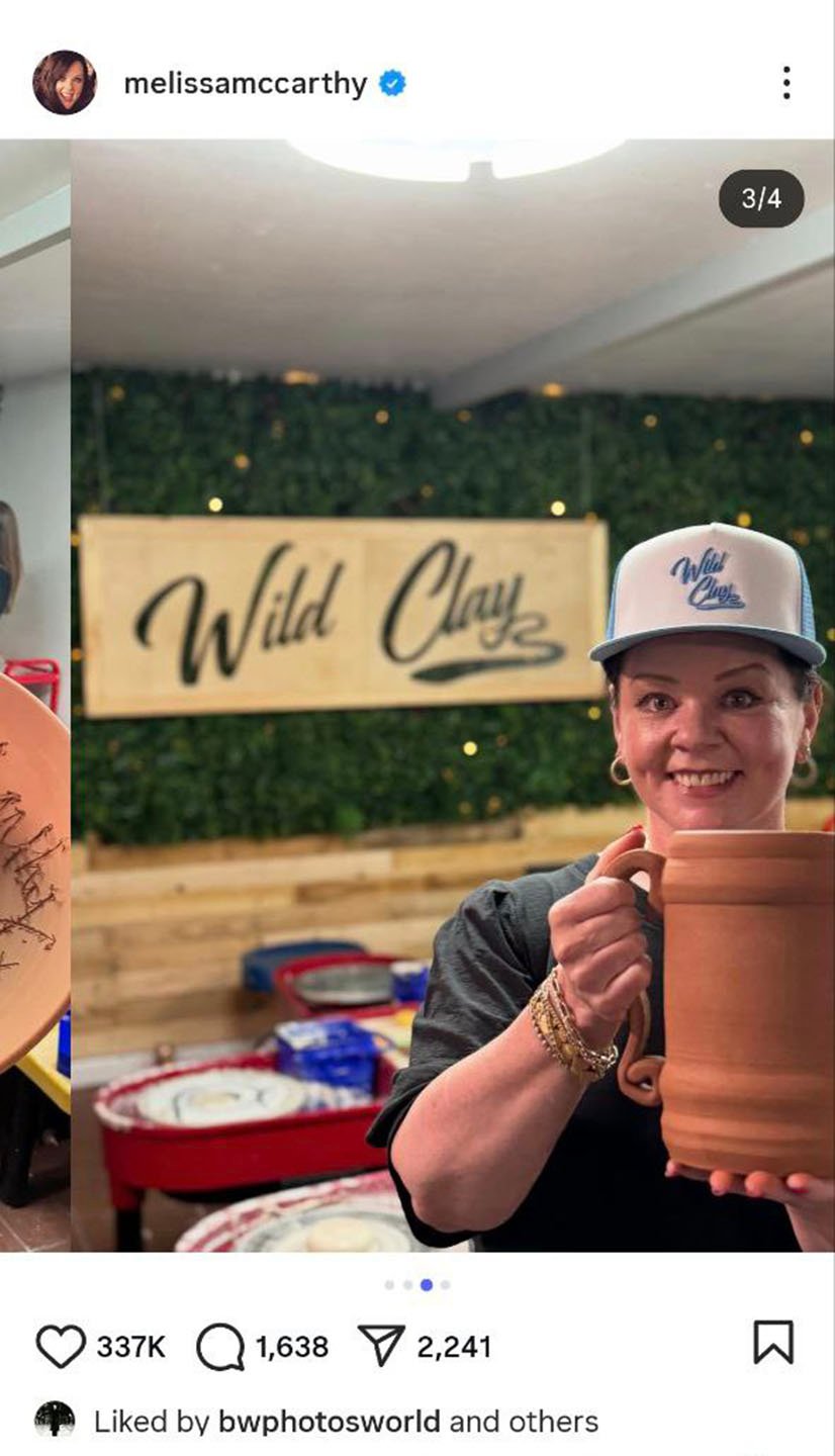 Melissa McCarthy and Husband Ben Falcone Recreate Famous Ghost Pottery Scene10.08