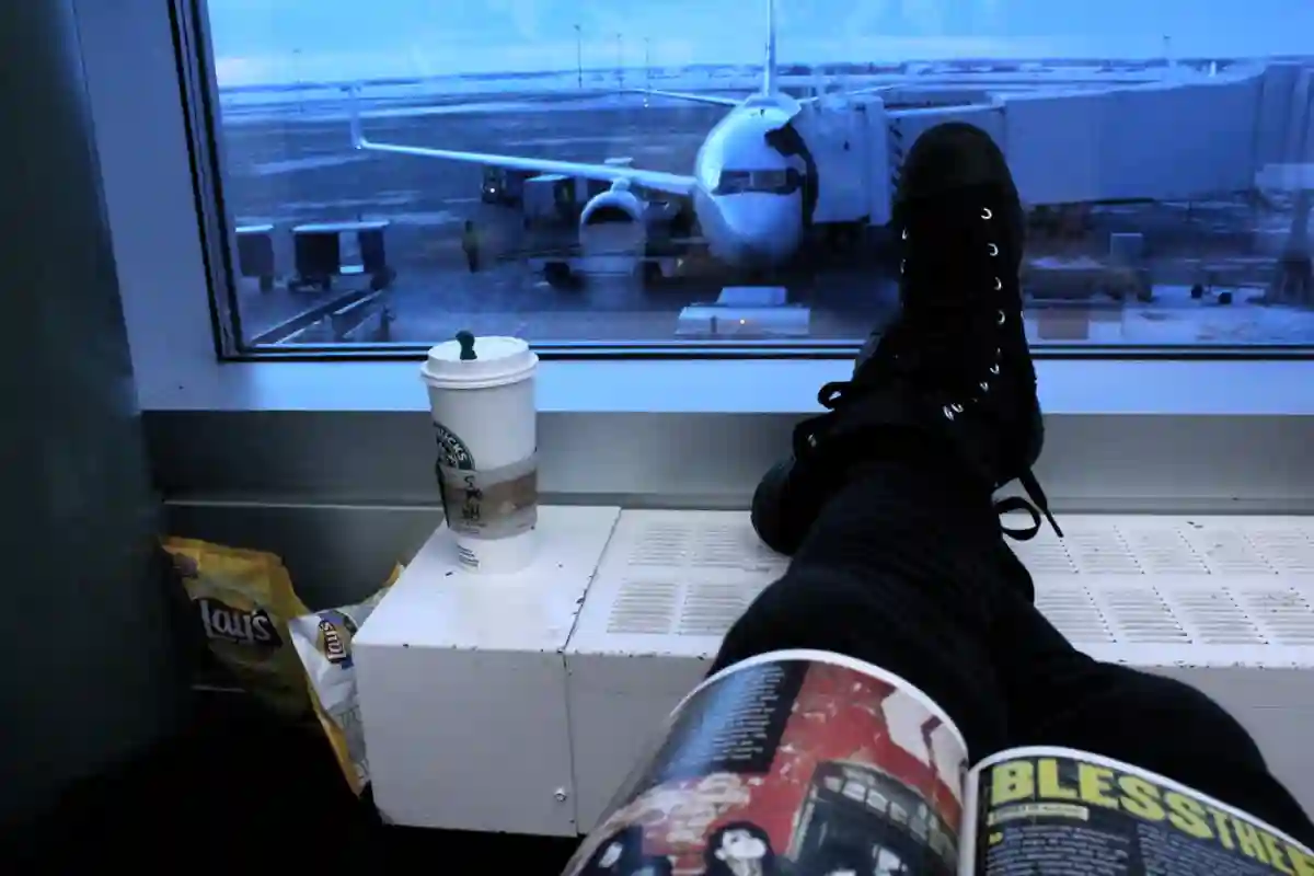 First-time flyer admiring a plane on the runway, feeling the anticipation and excitement before boarding. First-time flyer admiring a plane on the runway, feeling the anticipation and excitement before boarding.