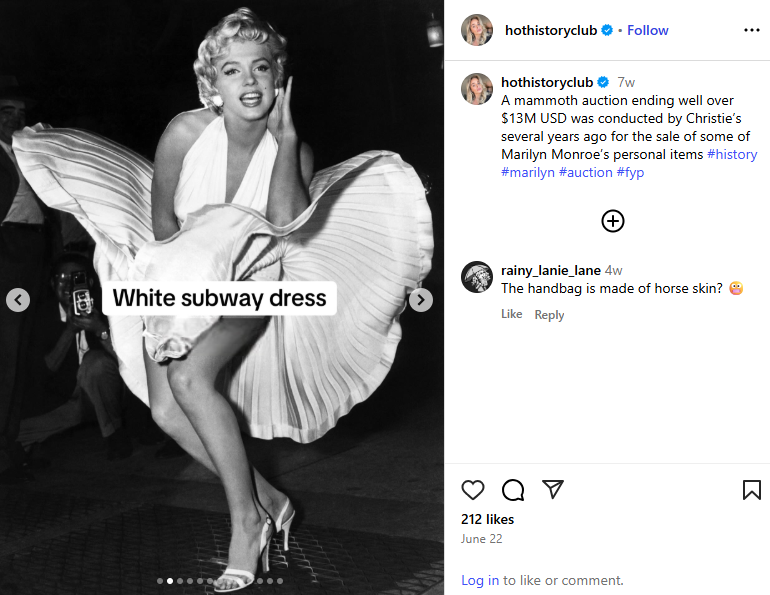 Marilyn Monroe’s Subway's dress Marilyn Monroe’s Subway's dress