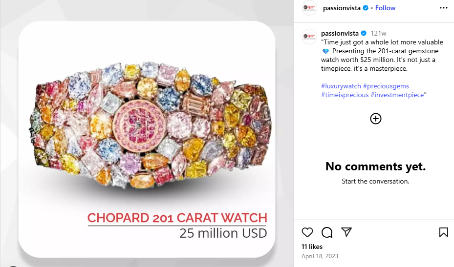 Presenting the 201-carat gemstone watch worth $25 million Presenting the 201-carat gemstone watch worth $25 million