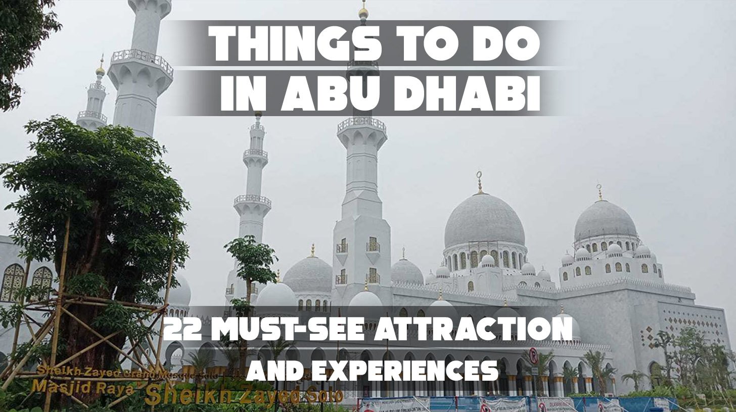 Stunning view of the mosque highlighting cultural things to do in Abu Dhabi.