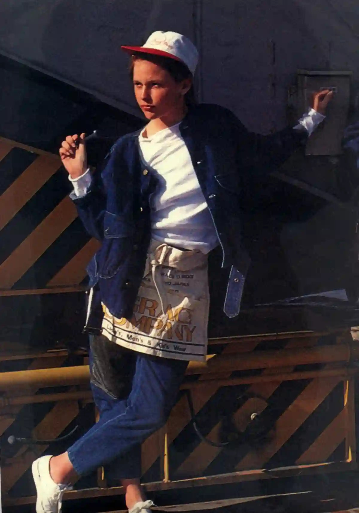 A tomboy teenager wearing a denim jacket and jeans, exuding a cool, confident vibe with a relaxed and effortless tomboy style. A tomboy teenager wearing a denim jacket and jeans, exuding a cool, confident vibe with a relaxed and effortless tomboy style.