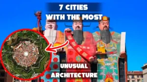 "Feature image for '7 Cities with the Most Unusual Architecture' article."