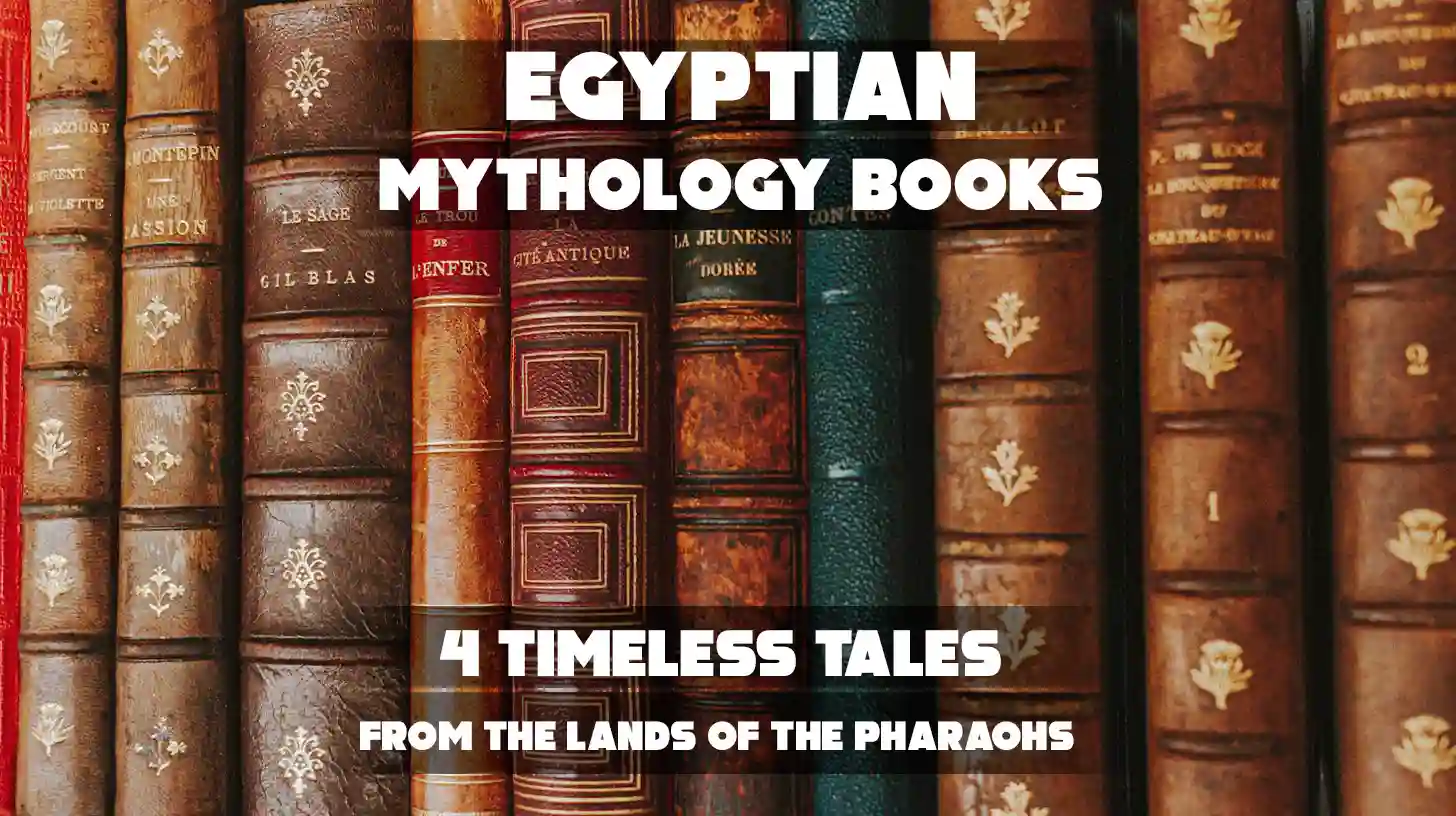 "Feature image for 'Egyptian Mythology Books' article."