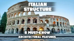 The image is of the Colosseum in Rome, Italy. The text on the image is a title for a potential article or presentation about the structure's architectural features