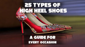 The image displays a title for a guide about high heel shoes.