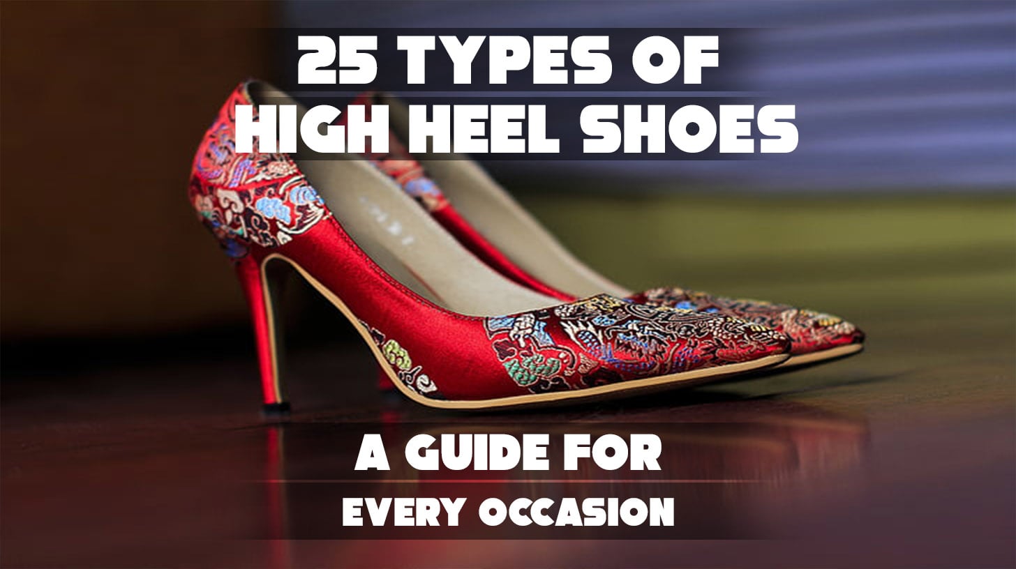 The image displays a title for a guide about high heel shoes.
